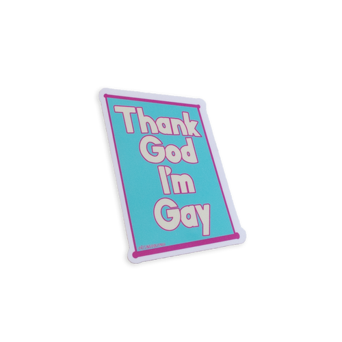 Thank God I'm Gay Sticker