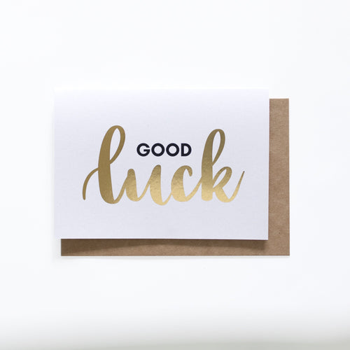 Good Luck and Don't Fuck It Up Card